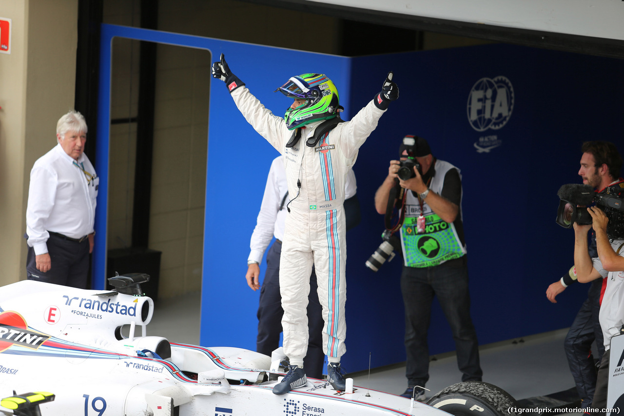 GP BRASILE, 09.11.2014 - Gara, terzo Felipe Massa (BRA) Williams F1 Team FW36