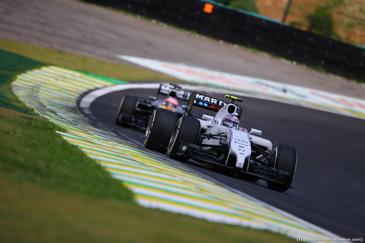 GP BRASILE, 09.11.2014 - Gara, Valtteri Bottas (FIN) Williams F1 Team FW36