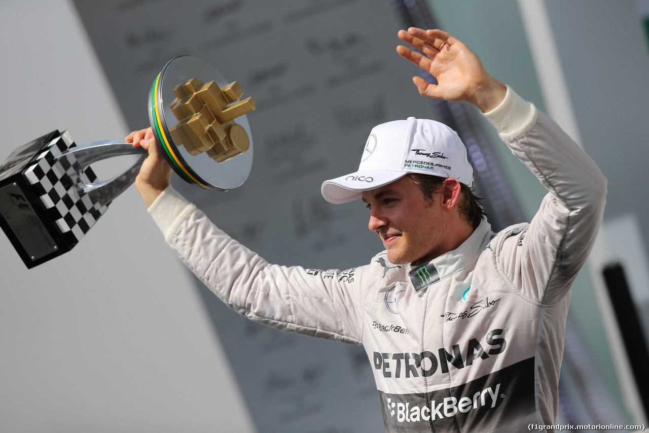 GP BRASILE, 09.11.2014 - Gara, Nico Rosberg (GER) Mercedes AMG F1 W05 vincitore