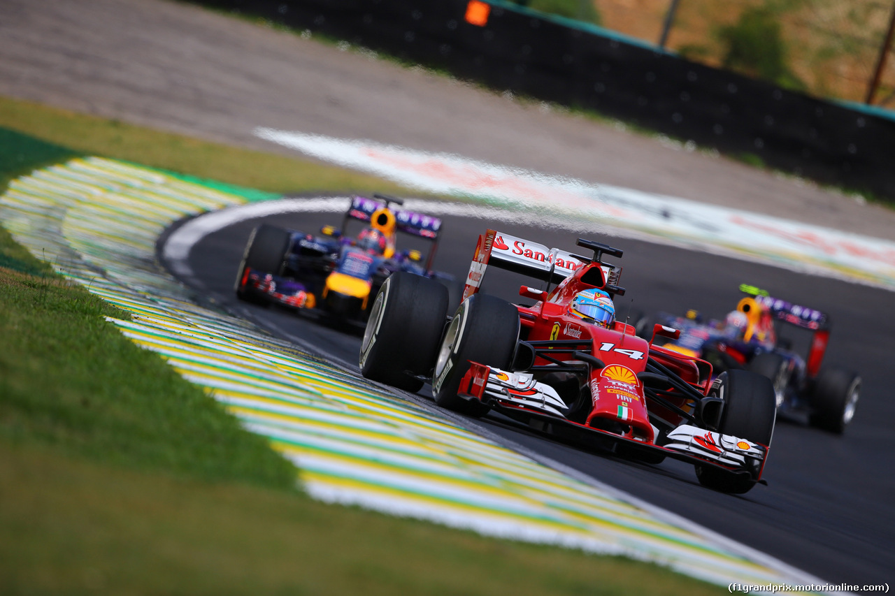 GP BRASILE, 09.11.2014 - Gara, Fernando Alonso (ESP) Ferrari F14-T