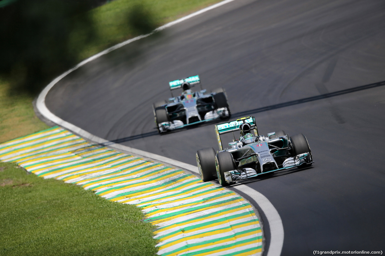 GP BRASILE, 09.11.2014 - Gara, Nico Rosberg (GER) Mercedes AMG F1 W05