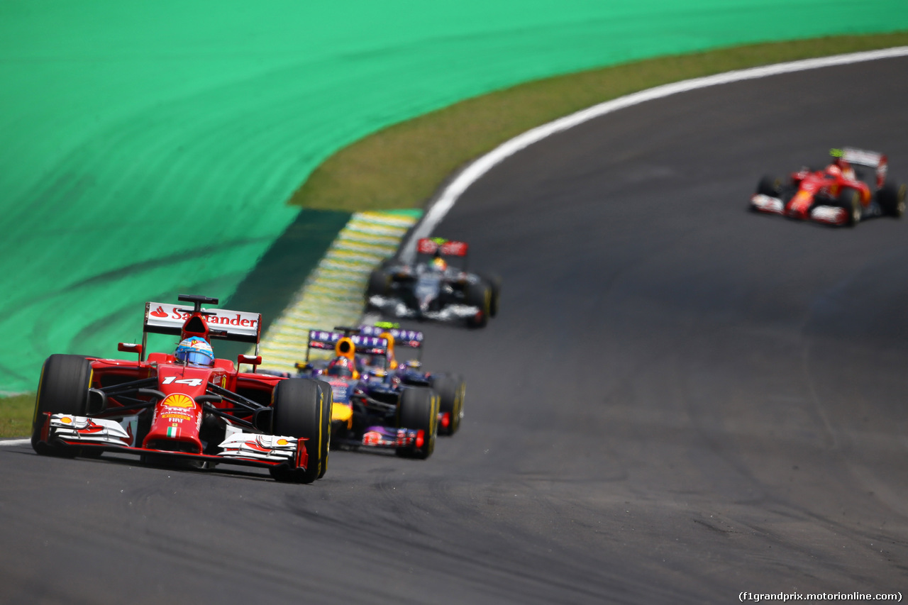 GP BRASILE, 09.11.2014 - Gara, Fernando Alonso (ESP) Ferrari F14-T