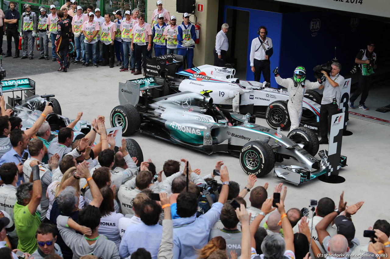 GP BRASILE, 09.11.2014 - Gara, terzo Felipe Massa (BRA) Williams F1 Team FW36