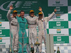 GP BRASILE, 09.11.2014 - Gara, Nico Rosberg (GER) Mercedes AMG F1 W05 vincitore, secondo Lewis Hamilton (GBR) Mercedes AMG F1 W05 e terzo Felipe Massa (BRA) Williams F1 Team FW36
