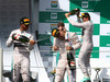 GP BRASILE, 09.11.2014 - Gara, Nico Rosberg (GER) Mercedes AMG F1 W05 vincitore, secondo Lewis Hamilton (GBR) Mercedes AMG F1 W05 e terzo Felipe Massa (BRA) Williams F1 Team FW36