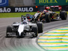 GP BRASILE, 09.11.2014 - Gara, Valtteri Bottas (FIN) Williams F1 Team FW36 e Pastor Maldonado (VEN) Lotus F1 Team E22
