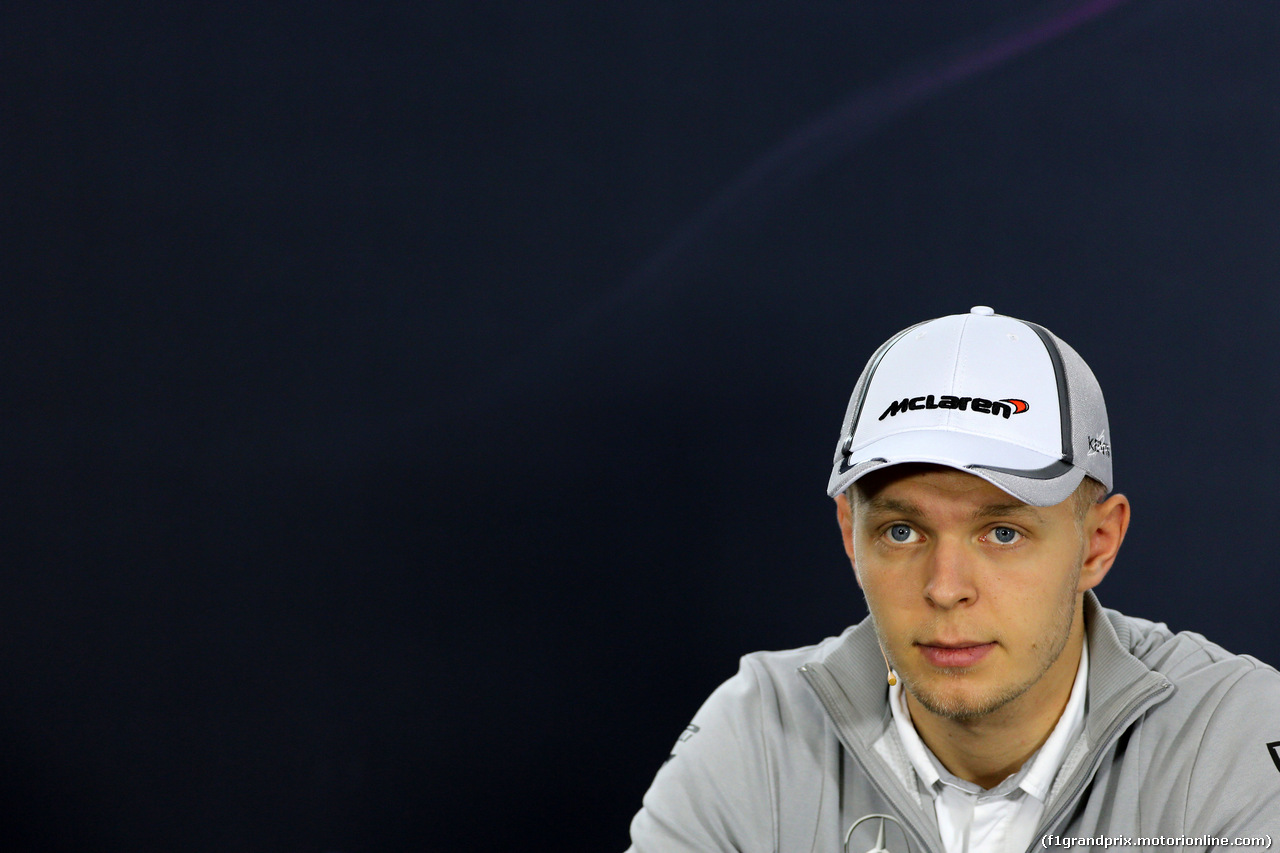 GP BRASILE, 06.11.2014 - Conferenza Stampa, (L-R) Kevin Magnussen (DEN) McLaren Mercedes MP4-29