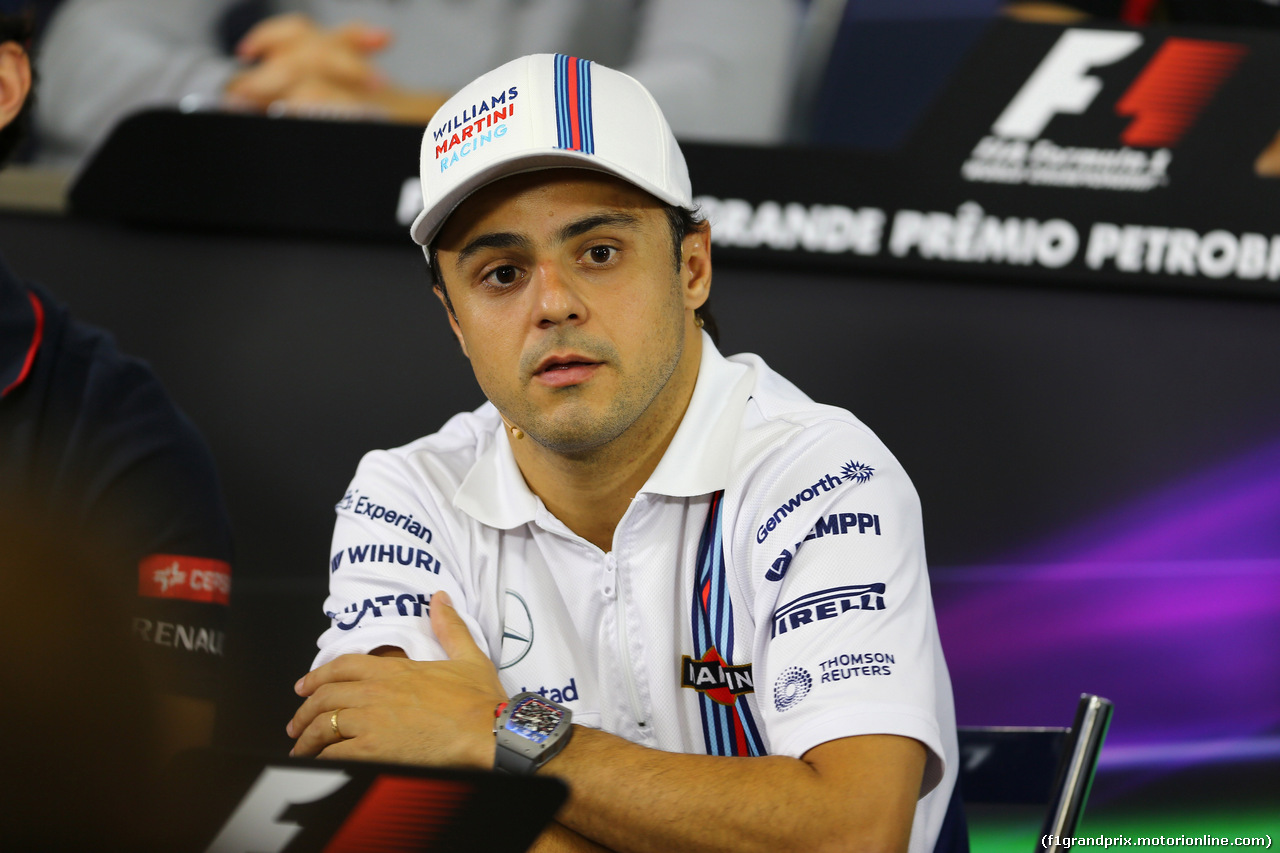 GP BRASILE, 06.11.2014 - Conferenza Stampa, Felipe Massa (BRA) Williams F1 Team FW36