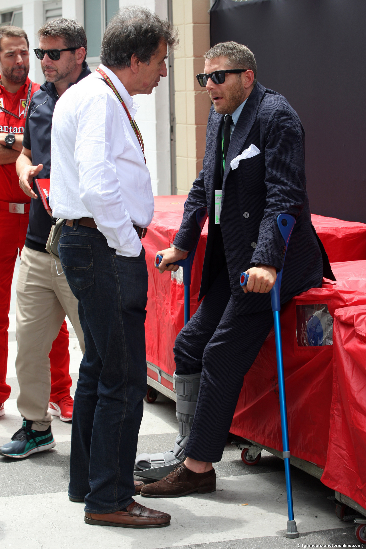 GP BRASILE, 06.11.2014 - (L-R) Lapo Elkann (ITA) e Pino Allievi (ITA), Journalist