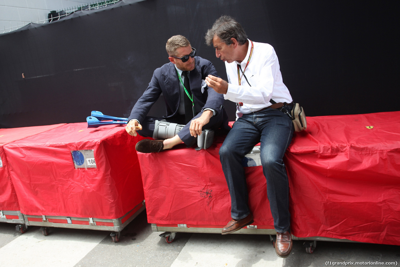 GP BRASILE, 06.11.2014 - (L-R) Lapo Elkann (ITA) e Pino Allievi (ITA), Journalist