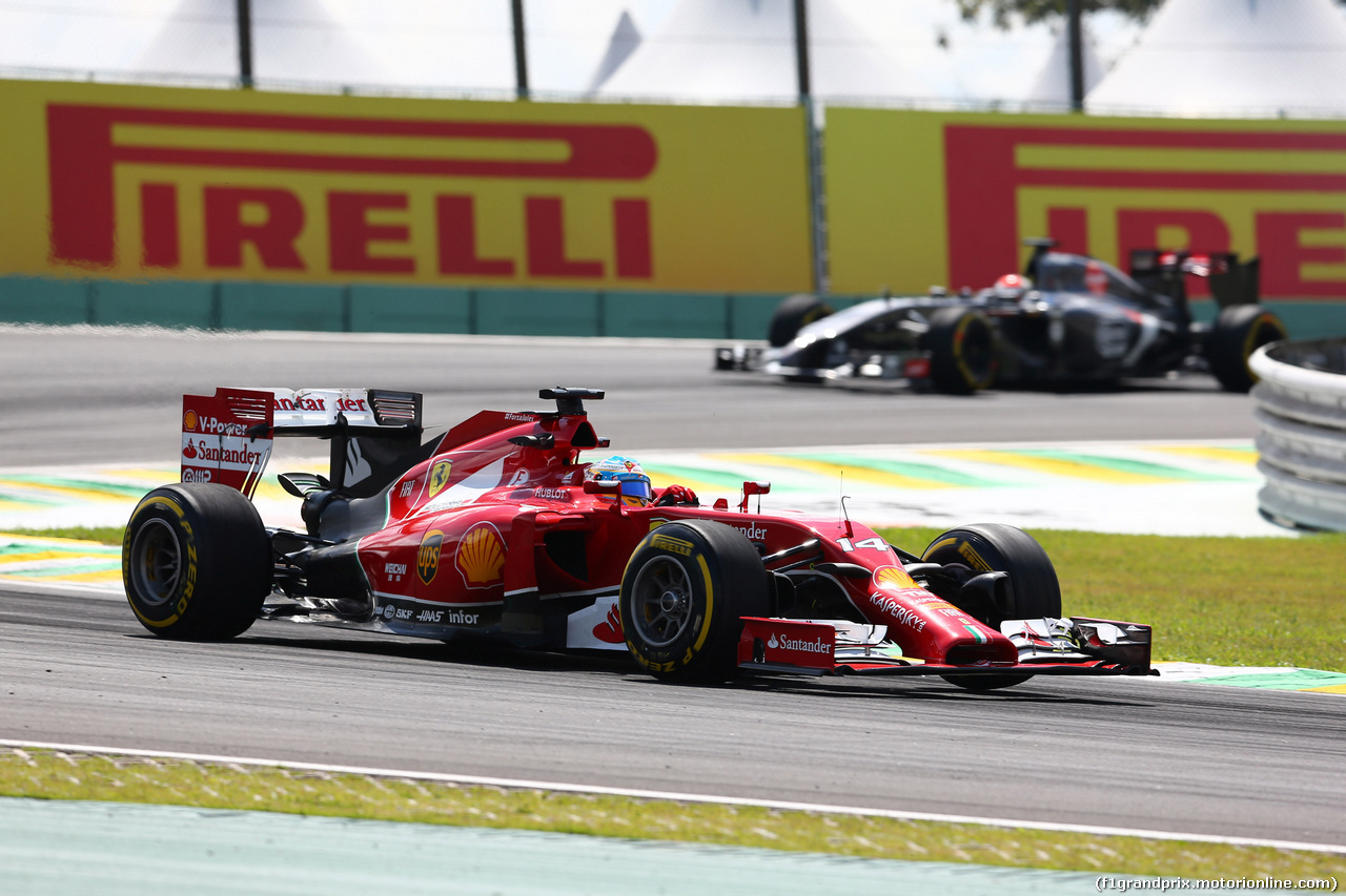 GP BRASILE, 07.11.2014 - Prove Libere 2, Fernando Alonso (ESP) Ferrari F14-T