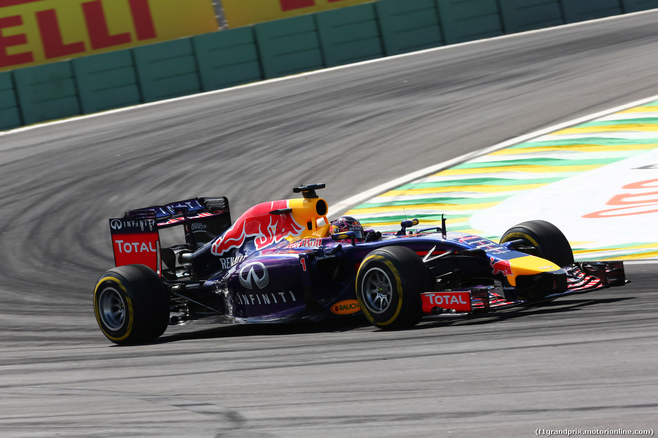 GP BRASILE, 07.11.2014 - Prove Libere 2, Sebastian Vettel (GER) Red Bull Racing RB10