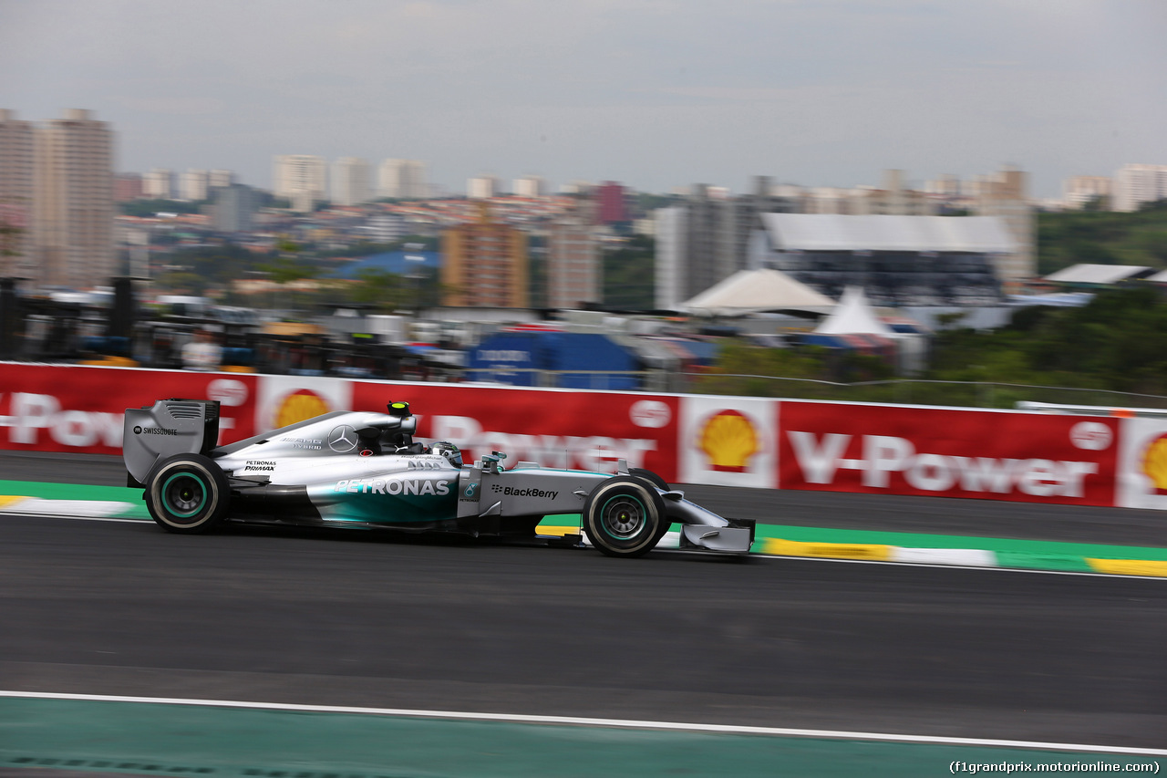 GP BRASILE, 07.11.2014 - Prove Libere 2, Nico Rosberg (GER) Mercedes AMG F1 W05