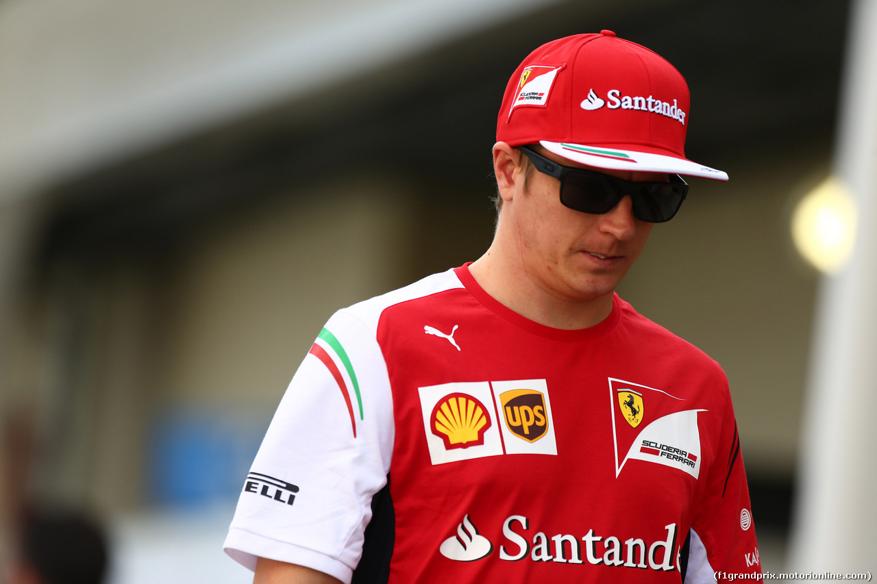 GP BRASILE, 07.11.2014 - Kimi Raikkonen (FIN) Ferrari F14-T