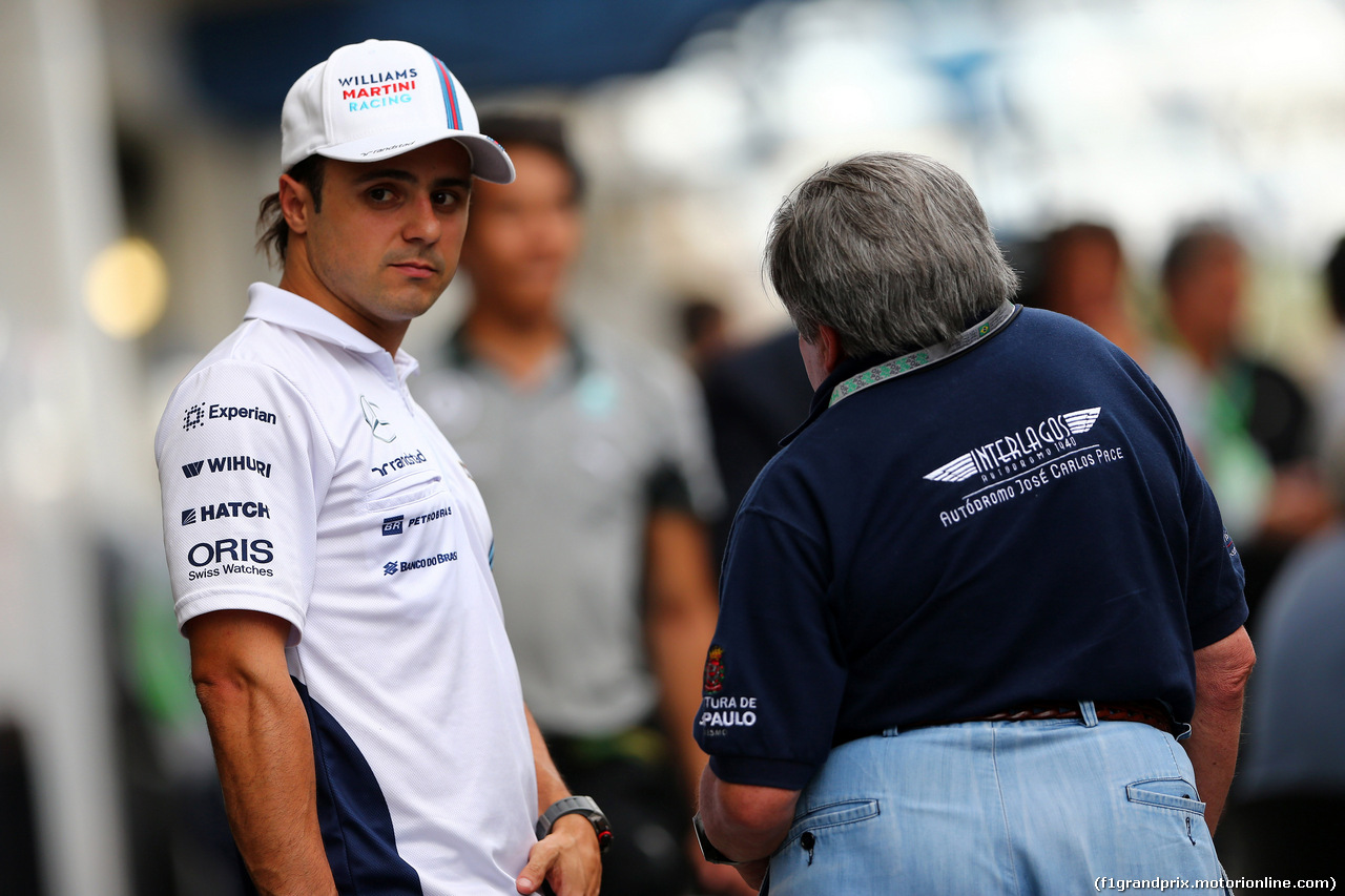 GP BRASILE, 07.11.2014 - Felipe Massa (BRA) Williams F1 Team FW36