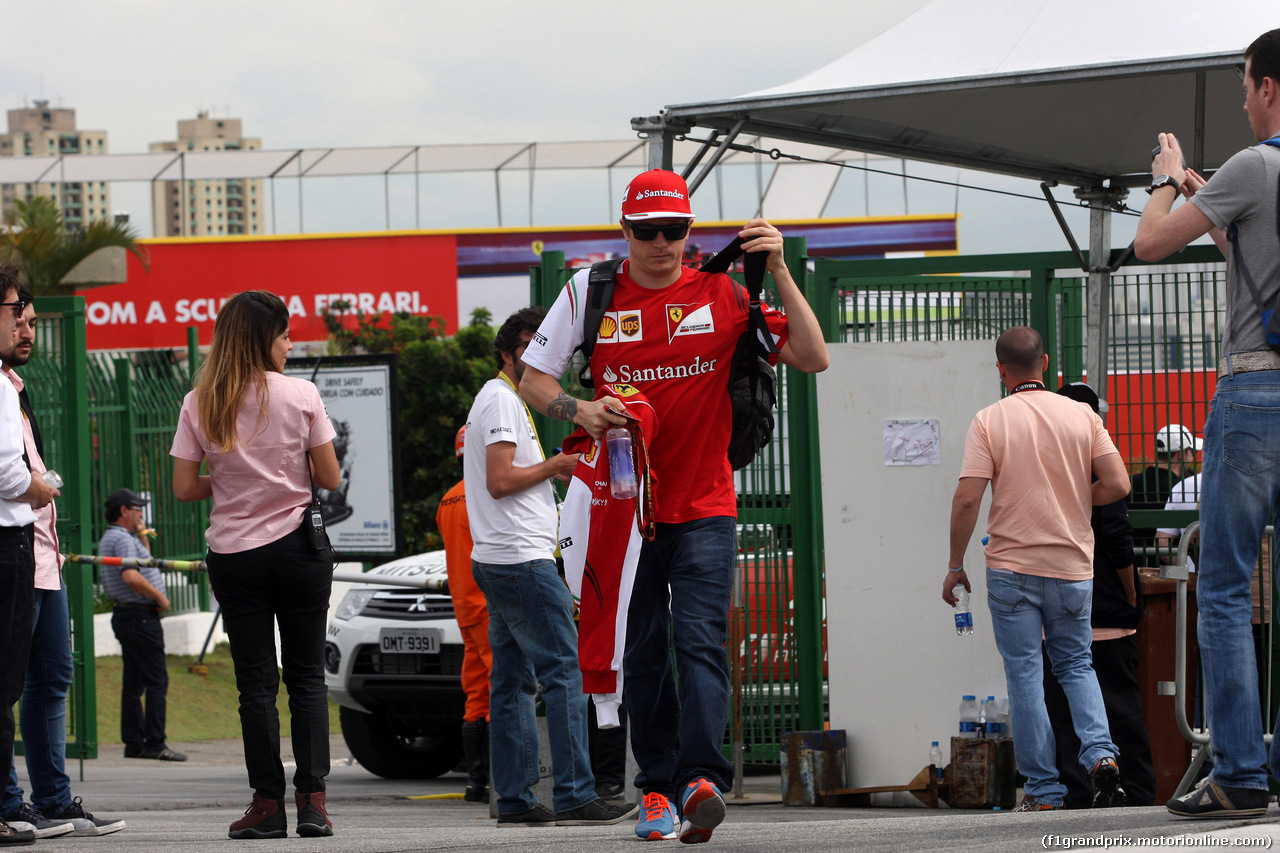 GP BRASILE, 08.11.2014 - Kimi Raikkonen (FIN) Ferrari F14-T