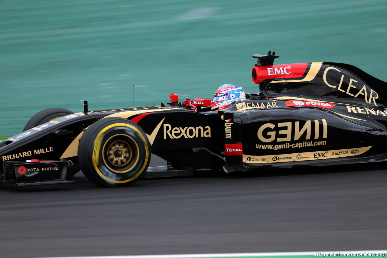 GP BRASILE, 08.11.2014 - Prove Libere 3, Romain Grosjean (FRA) Lotus F1 Team E22