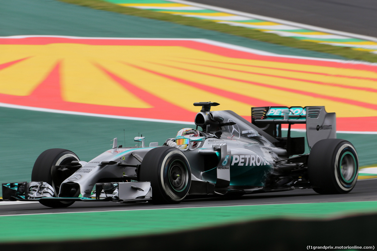 GP BRASILE, 08.11.2014 - Prove Libere 3. Lewis Hamilton (GBR) Mercedes AMG F1 W05