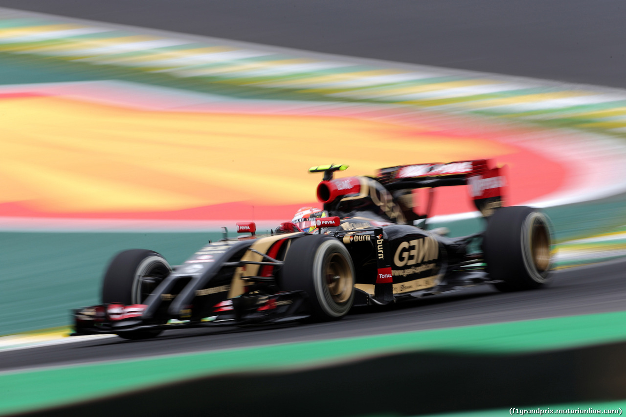 GP BRASILE, 08.11.2014 - Prove Libere 3. Pastor Maldonado (VEN) Lotus F1 Team E22