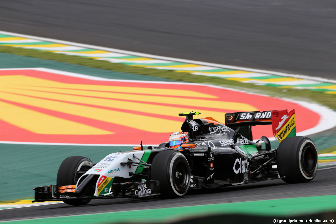 GP BRASILE, 08.11.2014 - Prove Libere 3. Sergio Perez (MEX) Sahara Force India F1 VJM07