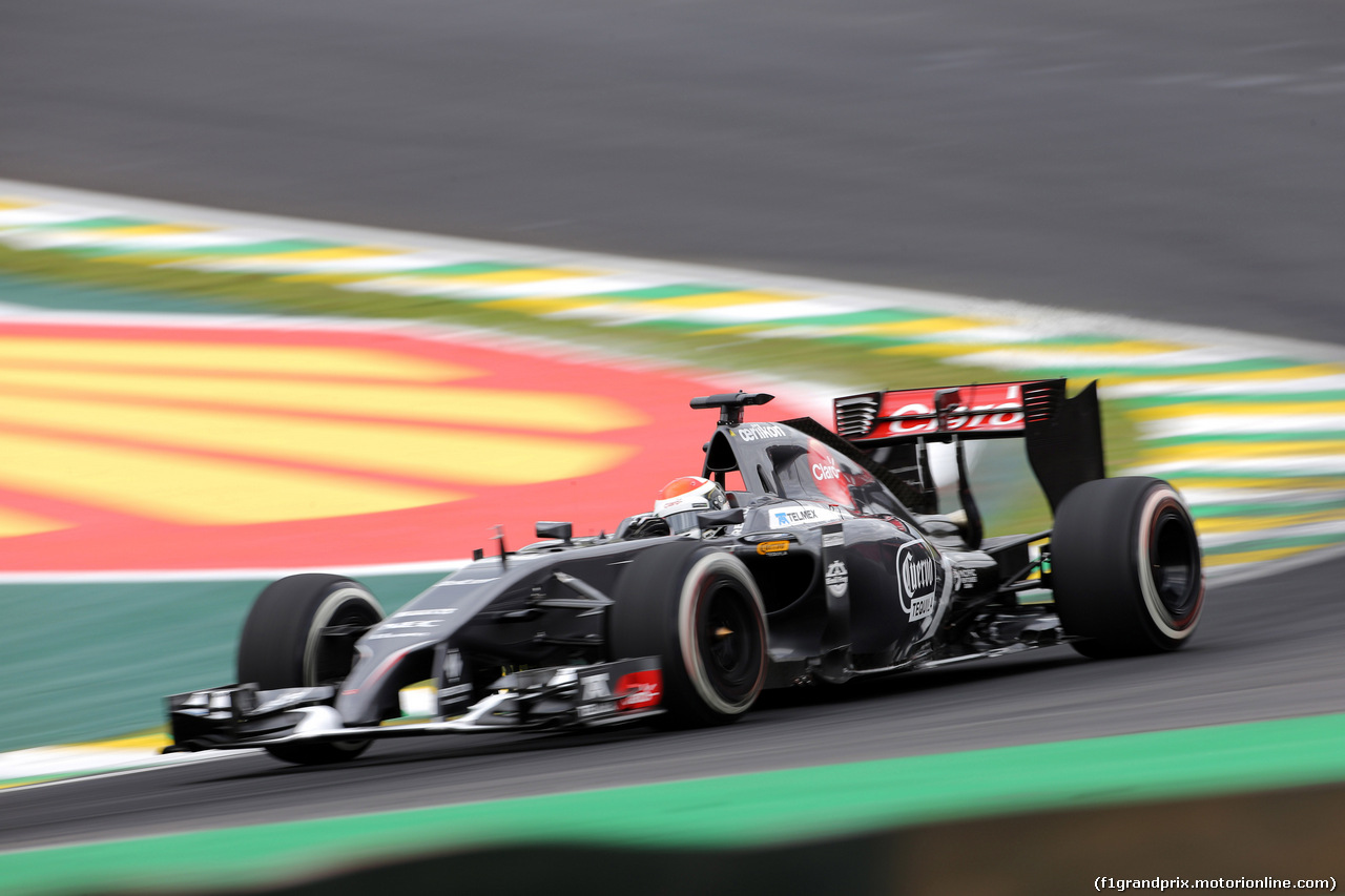 GP BRASILE, 08.11.2014 - Prove Libere 3, Adrian Sutil (GER) Sauber F1 Team C33