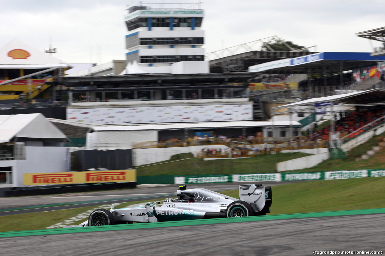 GP BRASILE, 08.11.2014 - Prove Libere 3, Nico Rosberg (GER) Mercedes AMG F1 W05