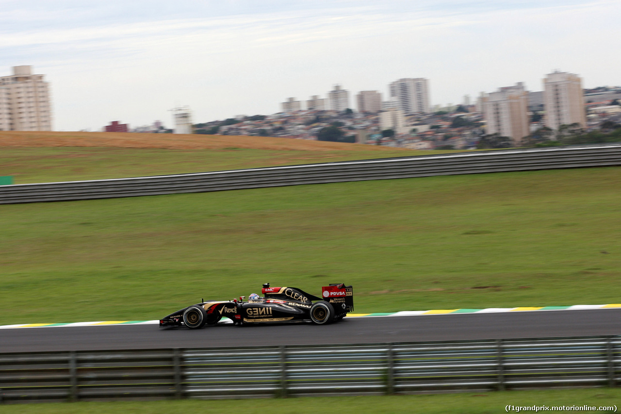 GP BRASILE, 08.11.2014 - Prove Libere 3, Romain Grosjean (FRA) Lotus F1 Team E22