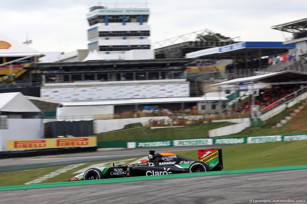 GP BRASILE, 08.11.2014 - Prove Libere 3, Nico Hulkenberg (GER) Sahara Force India F1 VJM07