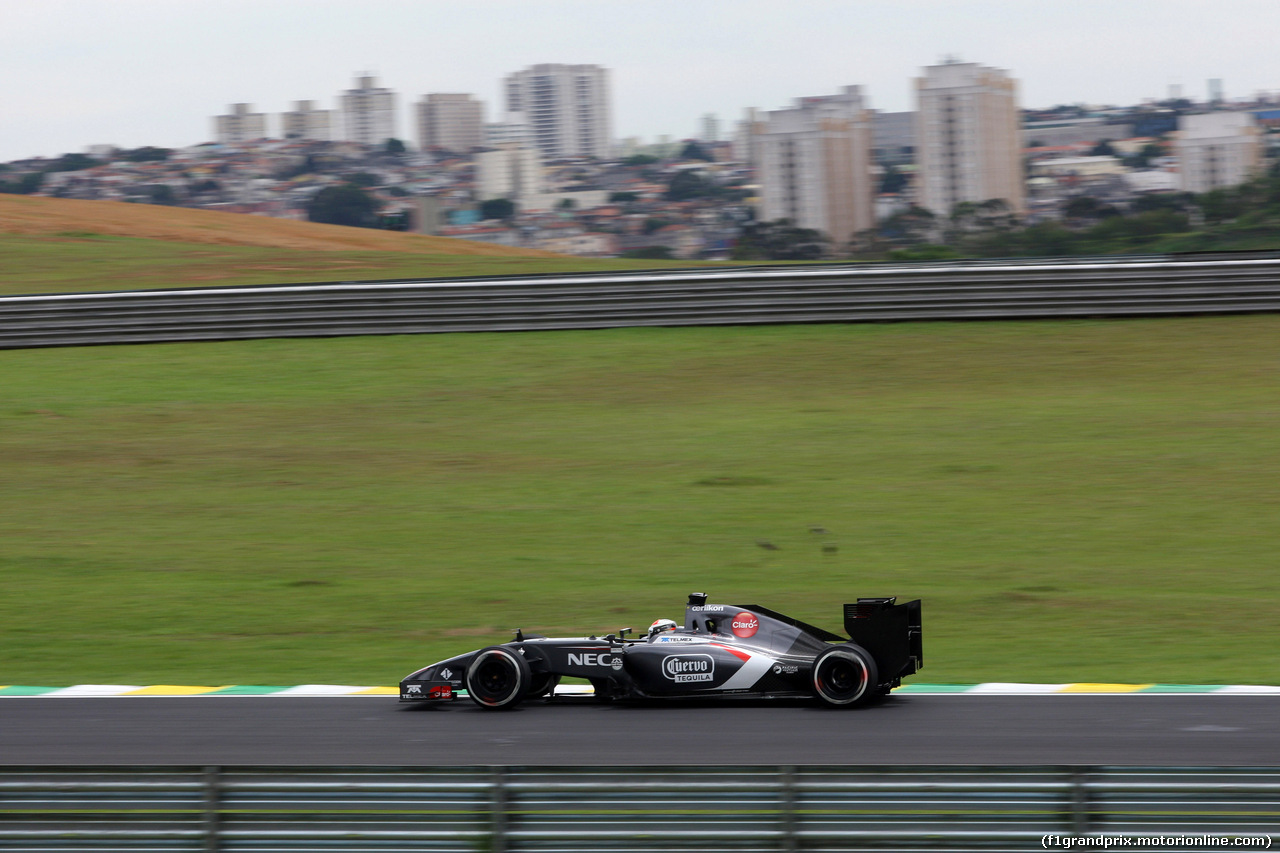 GP BRASILE, 08.11.2014 - Prove Libere 3, Adrian Sutil (GER) Sauber F1 Team C33