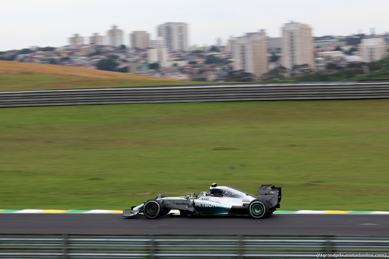 GP BRASILE, 08.11.2014 - Prove Libere 3, Nico Rosberg (GER) Mercedes AMG F1 W05
