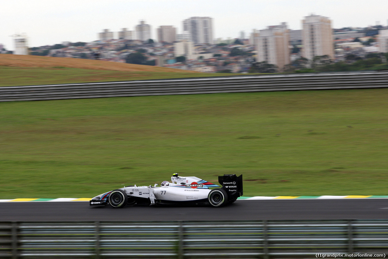 GP BRASILE, 08.11.2014 - Prove Libere 3, Valtteri Bottas (FIN) Williams F1 Team FW36