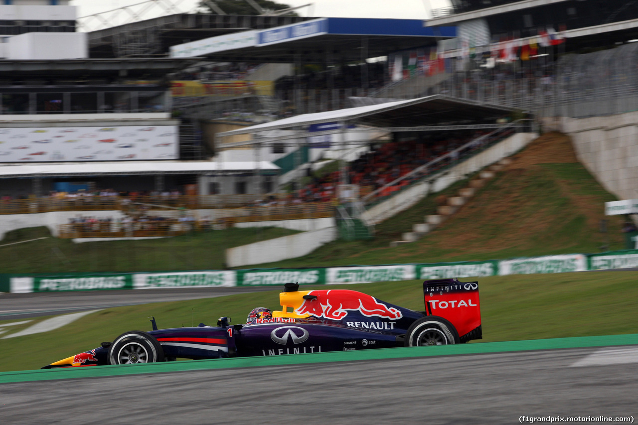 GP BRASILE, 08.11.2014 - Prove Libere 3, Sebastian Vettel (GER) Red Bull Racing RB10