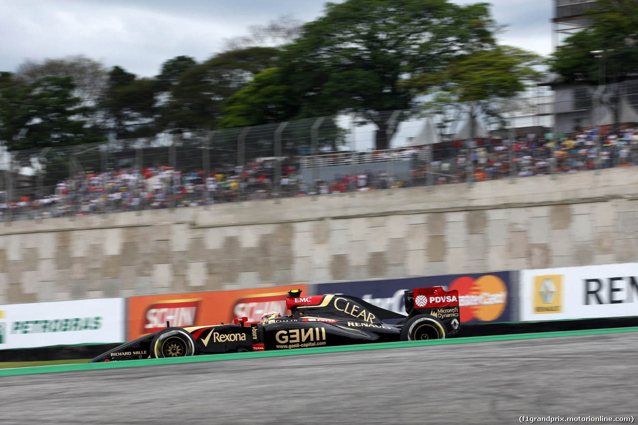 GP BRASILE, 08.11.2014 - Prove Libere 3, Pastor Maldonado (VEN) Lotus F1 Team E22