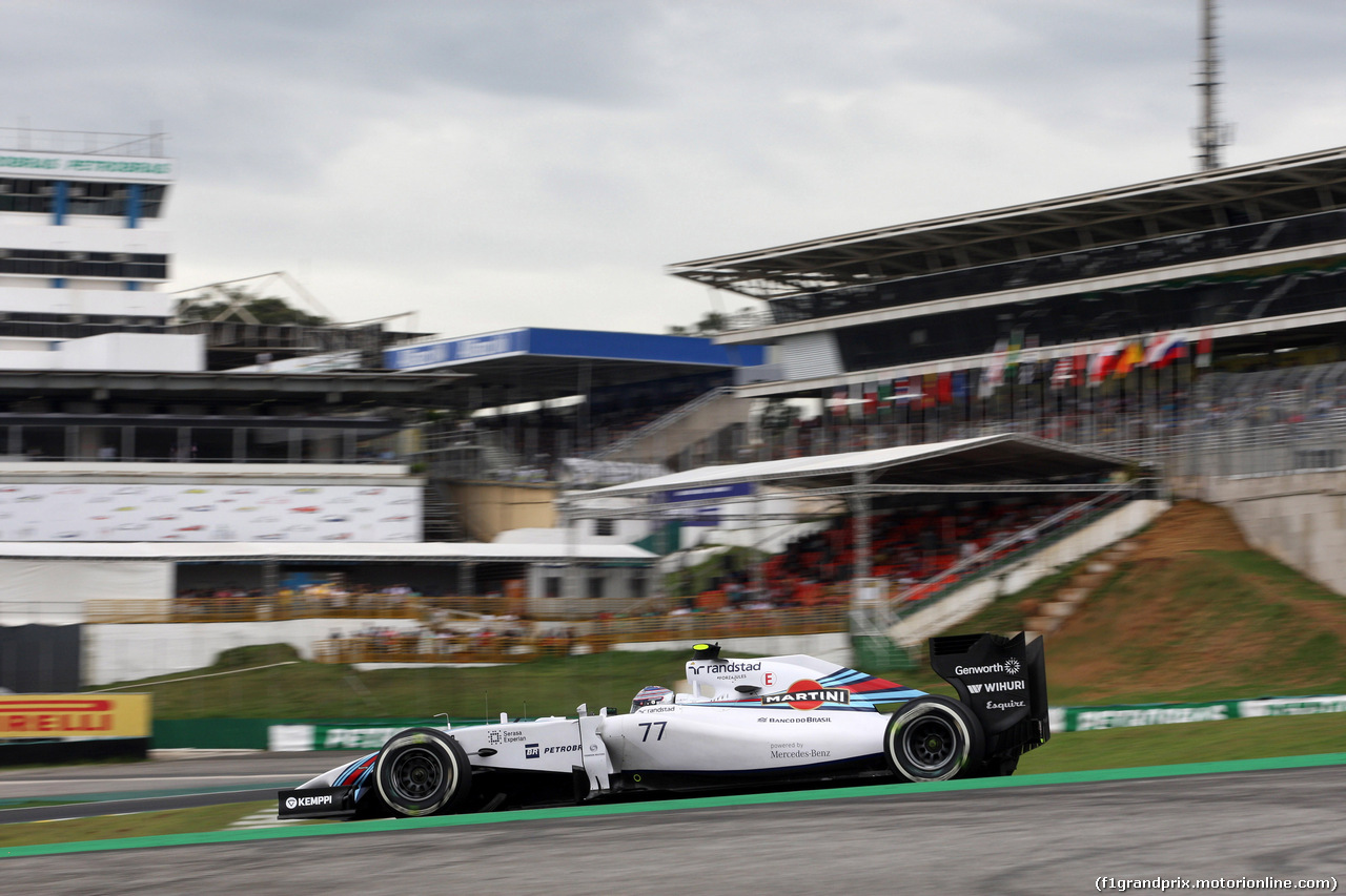 GP BRASILE, 08.11.2014 - Prove Libere 3, Valtteri Bottas (FIN) Williams F1 Team FW36