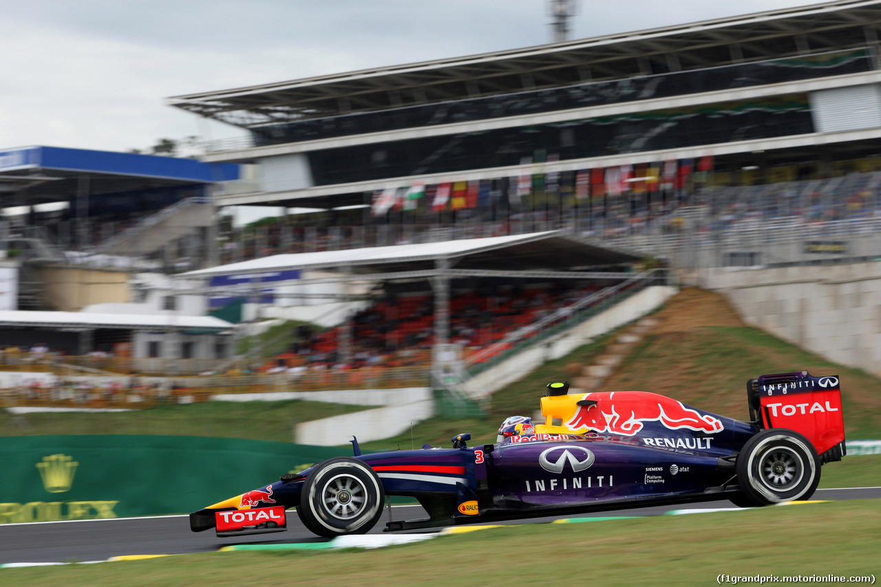 GP BRASILE, 08.11.2014 - Prove Libere 3, Daniel Ricciardo (AUS) Red Bull Racing RB10