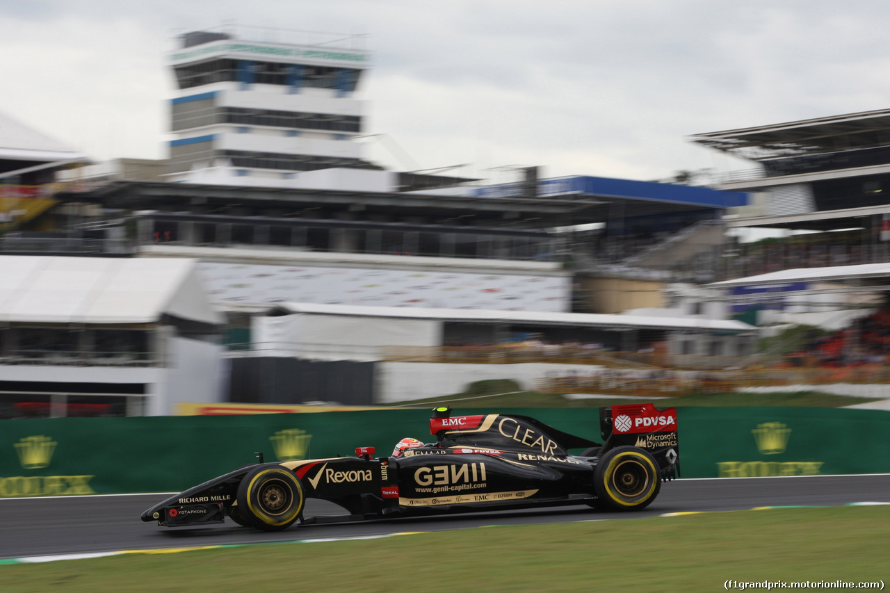 GP BRASILE, 08.11.2014 - Prove Libere 3, Pastor Maldonado (VEN) Lotus F1 Team E22