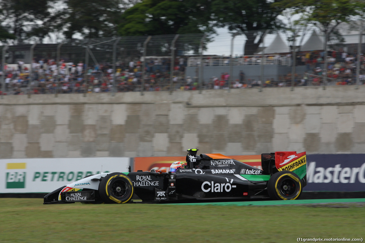 GP BRASILE, 08.11.2014 - Prove Libere 3, Sergio Perez (MEX) Sahara Force India F1 VJM07