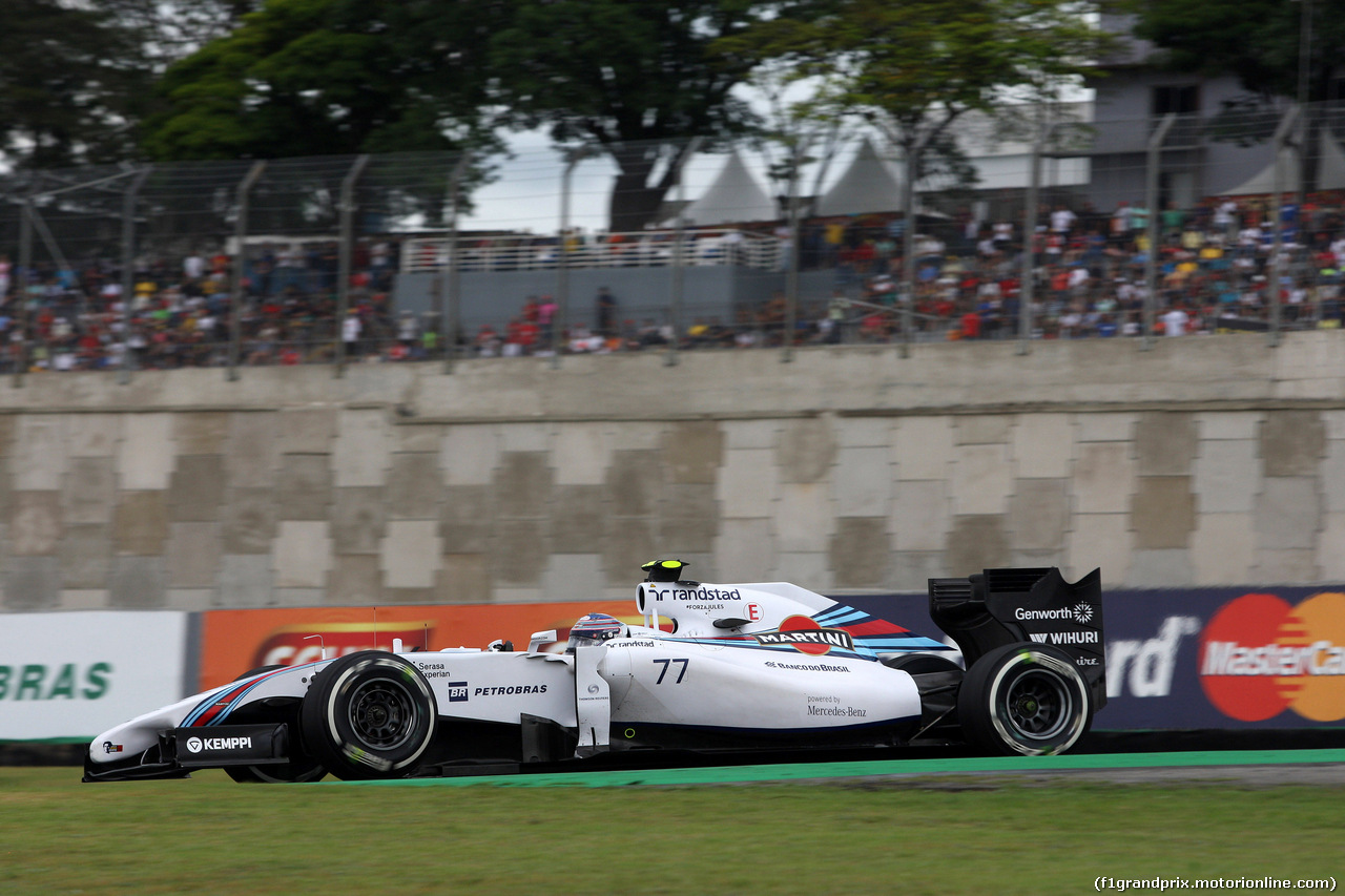 GP BRASILE, 08.11.2014 - Prove Libere 3, Valtteri Bottas (FIN) Williams F1 Team FW36