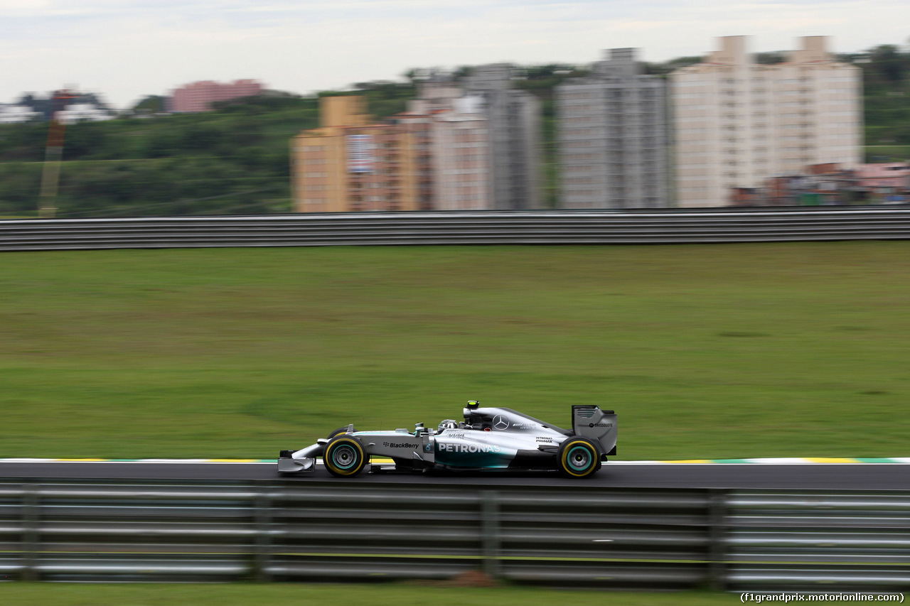 GP BRASILE, 08.11.2014 - Prove Libere 3, Nico Rosberg (GER) Mercedes AMG F1 W05