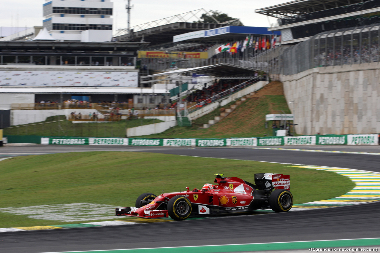 GP BRASILE, 08.11.2014 - Prove Libere 3, Kimi Raikkonen (FIN) Ferrari F14-T