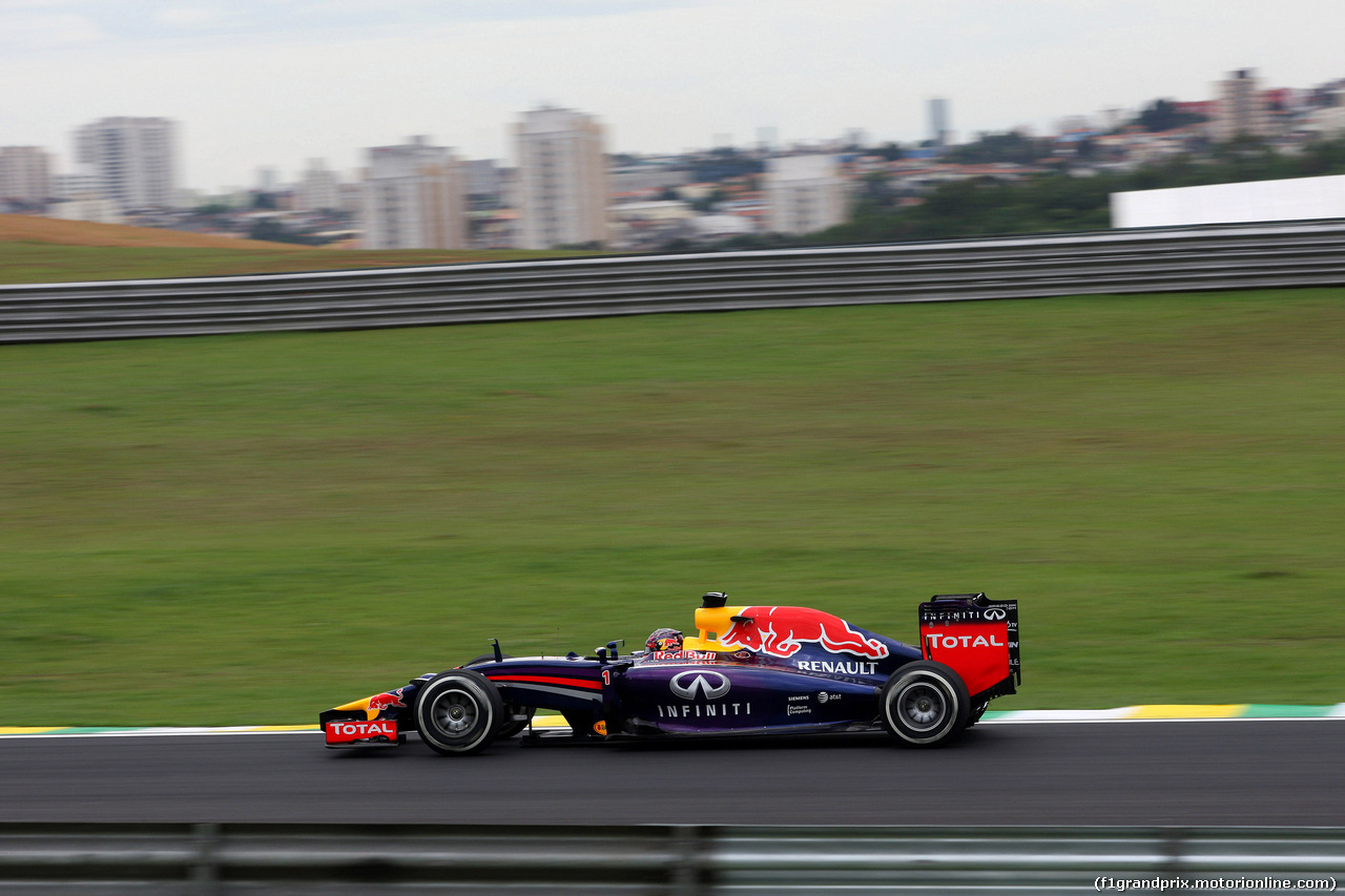 GP BRASILE, 08.11.2014 - Prove Libere 3, Sebastian Vettel (GER) Red Bull Racing RB10