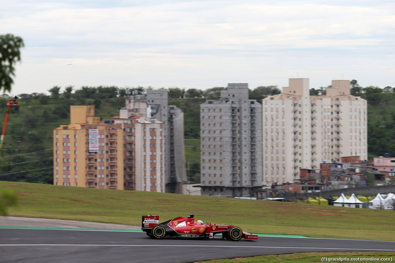 GP BRASILE, 08.11.2014 - Prove Libere 3, Fernando Alonso (ESP) Ferrari F14-T