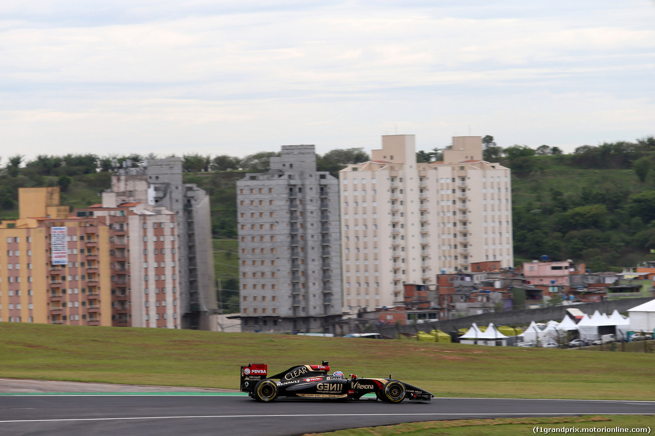 GP BRASILE, 08.11.2014 - Prove Libere 3, Romain Grosjean (FRA) Lotus F1 Team E22