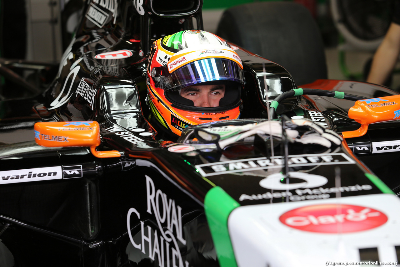 GP BRASILE, 08.11.2014 - Prove Libere 3, Sergio Perez (MEX) Sahara Force India F1 VJM07