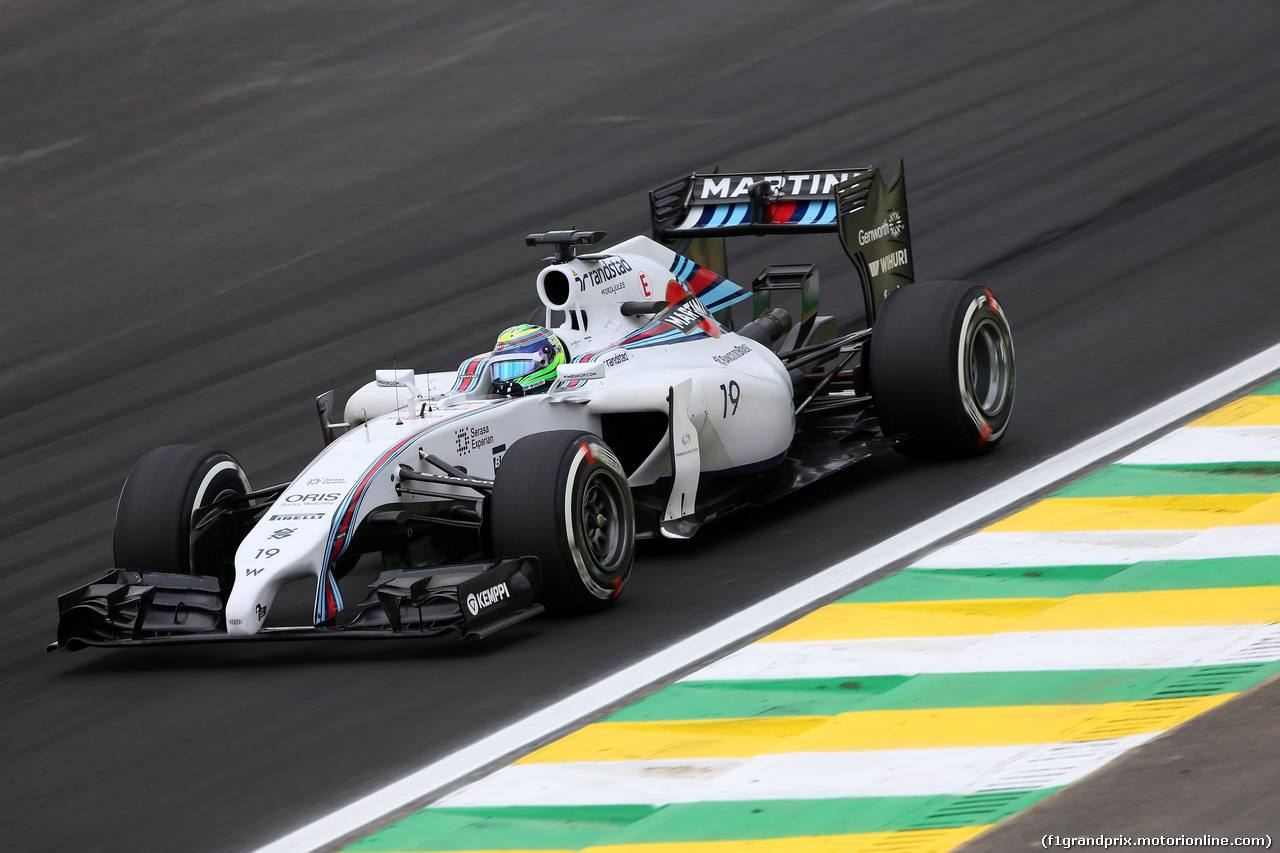 GP BRASILE, 08.11.2014 - Prove Libere 3, Felipe Massa (BRA) Williams F1 Team FW36