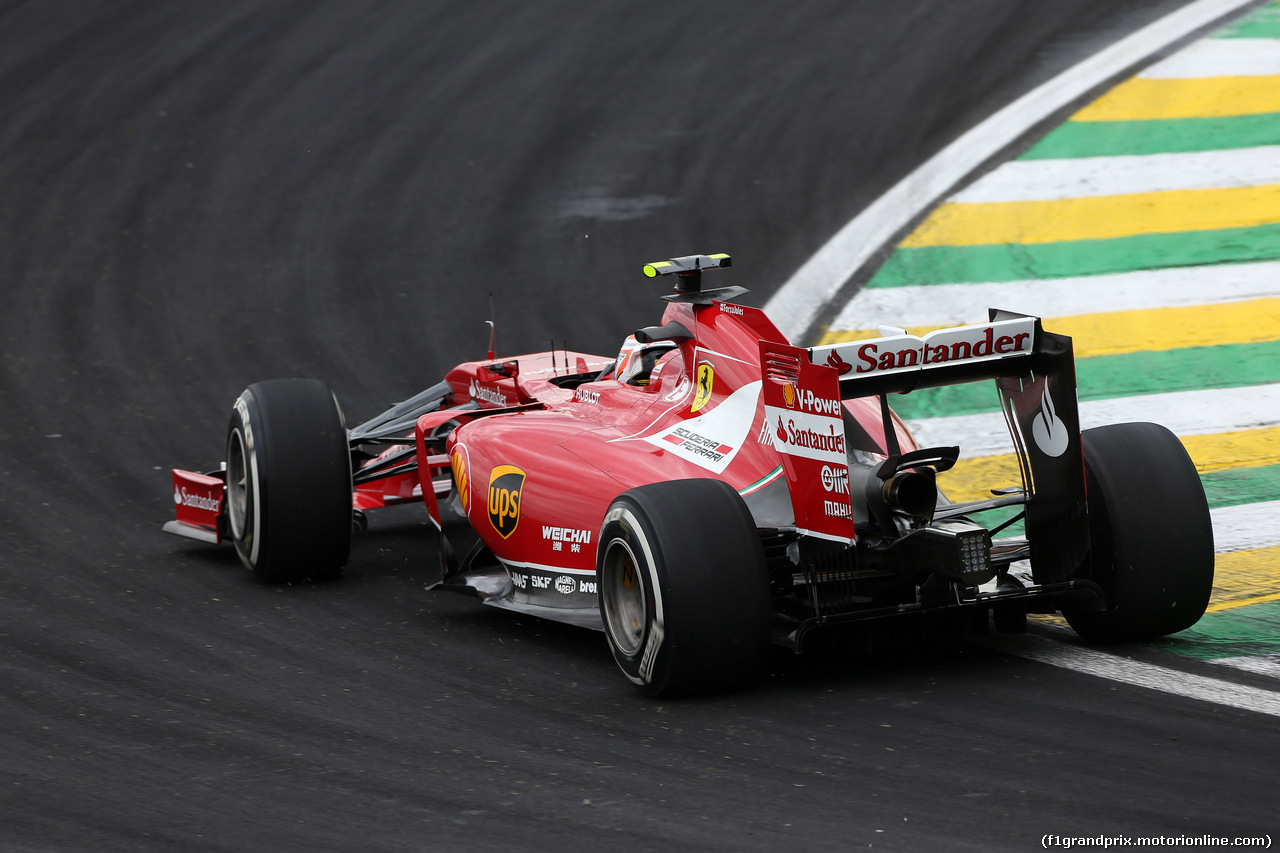 GP BRASILE, 08.11.2014 - Prove Libere 3, Kimi Raikkonen (FIN) Ferrari F14-T