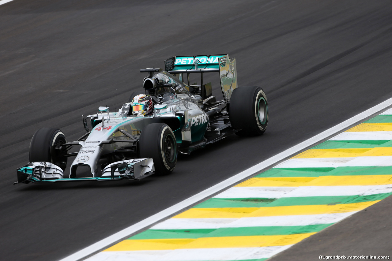 GP BRASILE, 08.11.2014 - Prove Libere 3, Lewis Hamilton (GBR) Mercedes AMG F1 W05