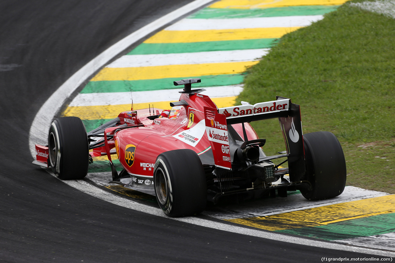GP BRASILE, 08.11.2014 - Prove Libere 3, Kimi Raikkonen (FIN) Ferrari F14-T