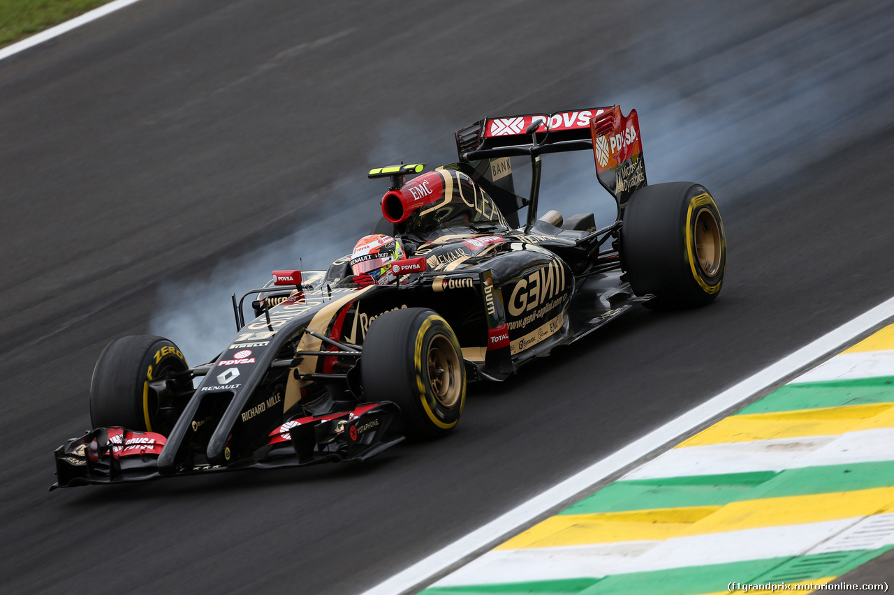 GP BRASILE, 08.11.2014 - Prove Libere 3, Pastor Maldonado (VEN) Lotus F1 Team E22
