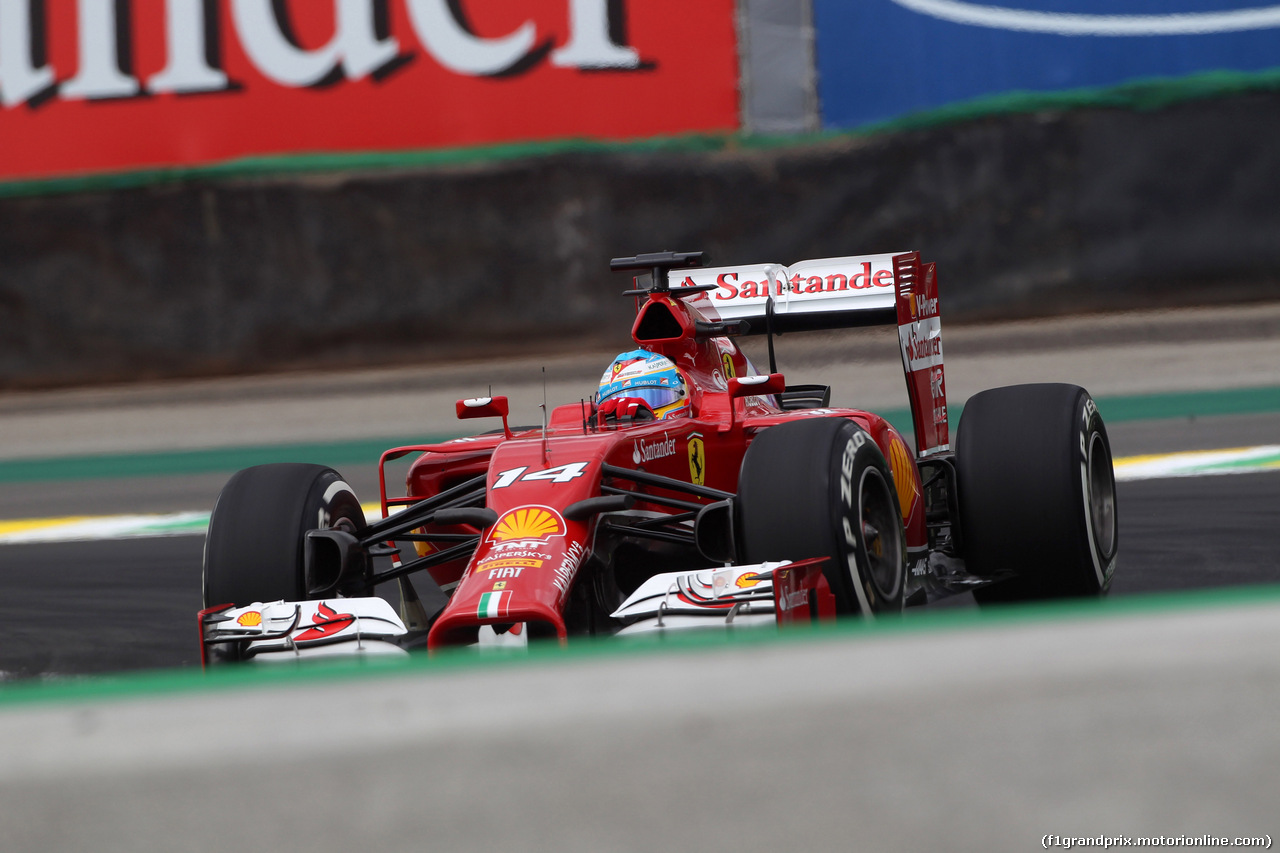 GP BRASILE, 08.11.2014 - Prove Libere 3, Fernando Alonso (ESP) Ferrari F14-T